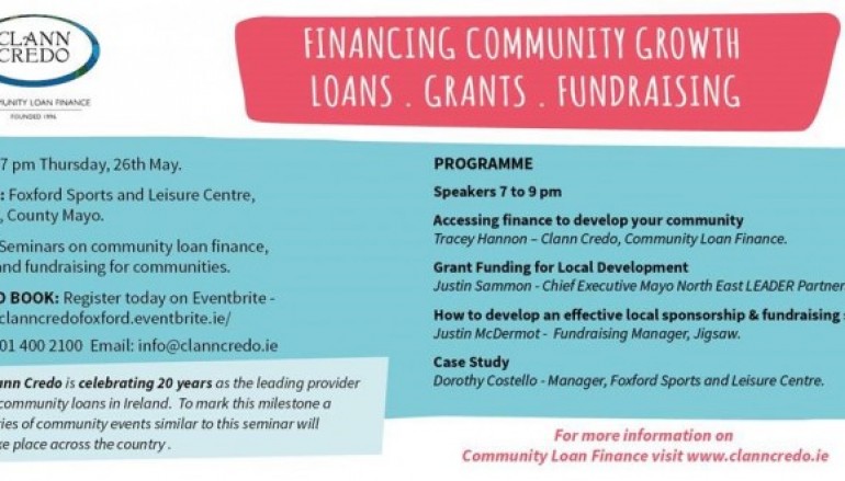 Financing Community Growth – Loans, Grants, Fundraising