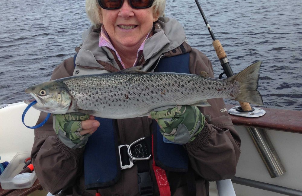 Annie Taylor, UK, with a fine Moy Estuary Sea Trout