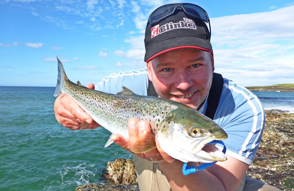 Lars Berding, Germany, with a fine North Mayo sea trout