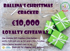 Christmas Cracker Bonanza Draw in Ballina