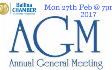 Ballina Chamber announces date for AGM 2017
