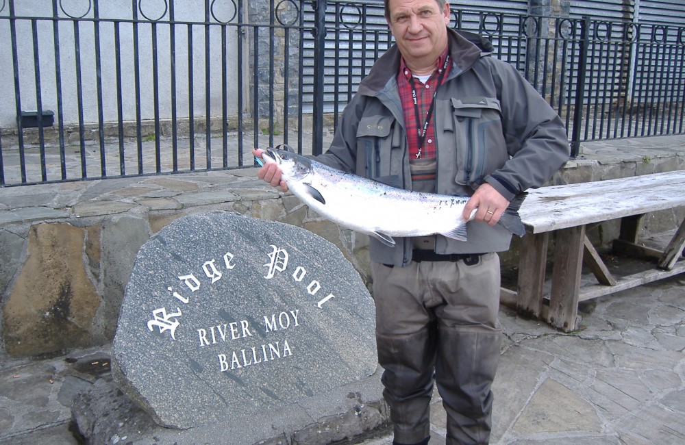 Michael Dix, Cork, with his best Ridge Pool salmon weighing 13.75 lbs.