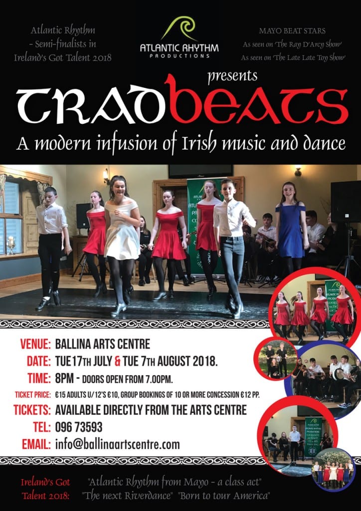 Atlantic Rhythm presents its summer show 'Tradbeats' at Ballina Arts Centre this Summer 2018 