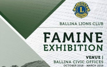 Invitation to Open Evening at Ballina Lions Club’s Famine Exhibition