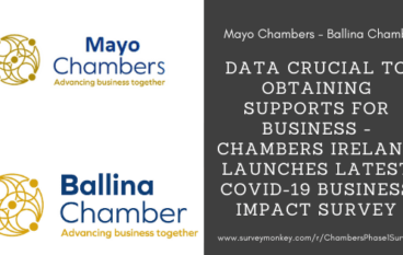 Data Crucial to Obtaining Supports for Business – Chambers Ireland Launches Latest COVID-19 Business Impact Survey